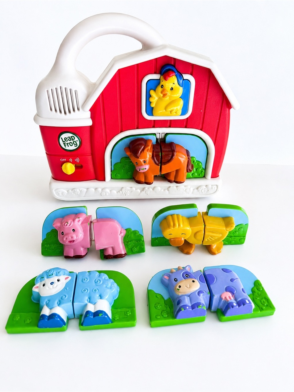 Vintage 2007 LeapFrog Fridge Farm Magnetic Animal Set Barn Toy Complete Tested